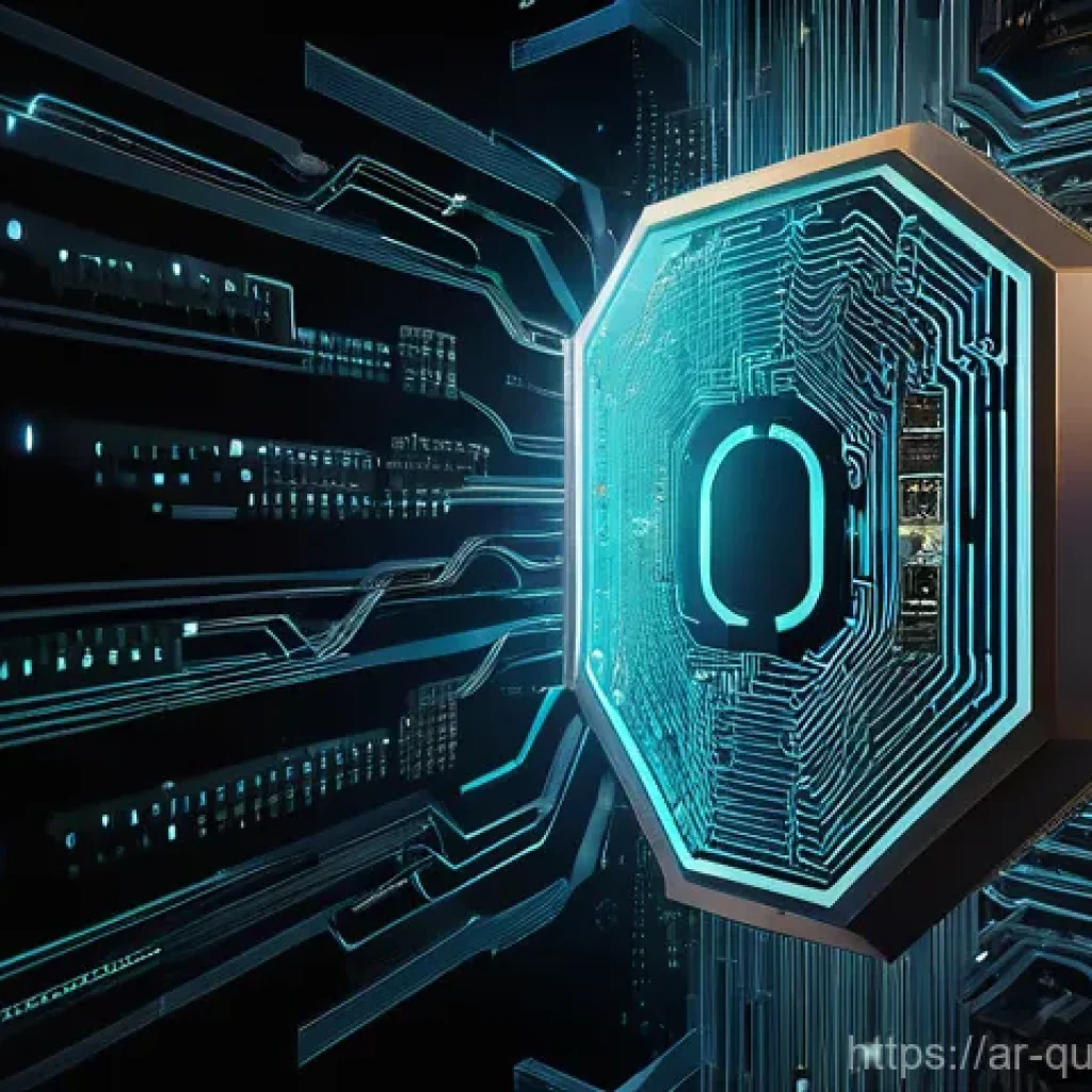 양자 보안 기술의 발전 동향 - The Quantum Threat Unveiled**
A highly conceptual and abstract digital art image depicting tradition...
